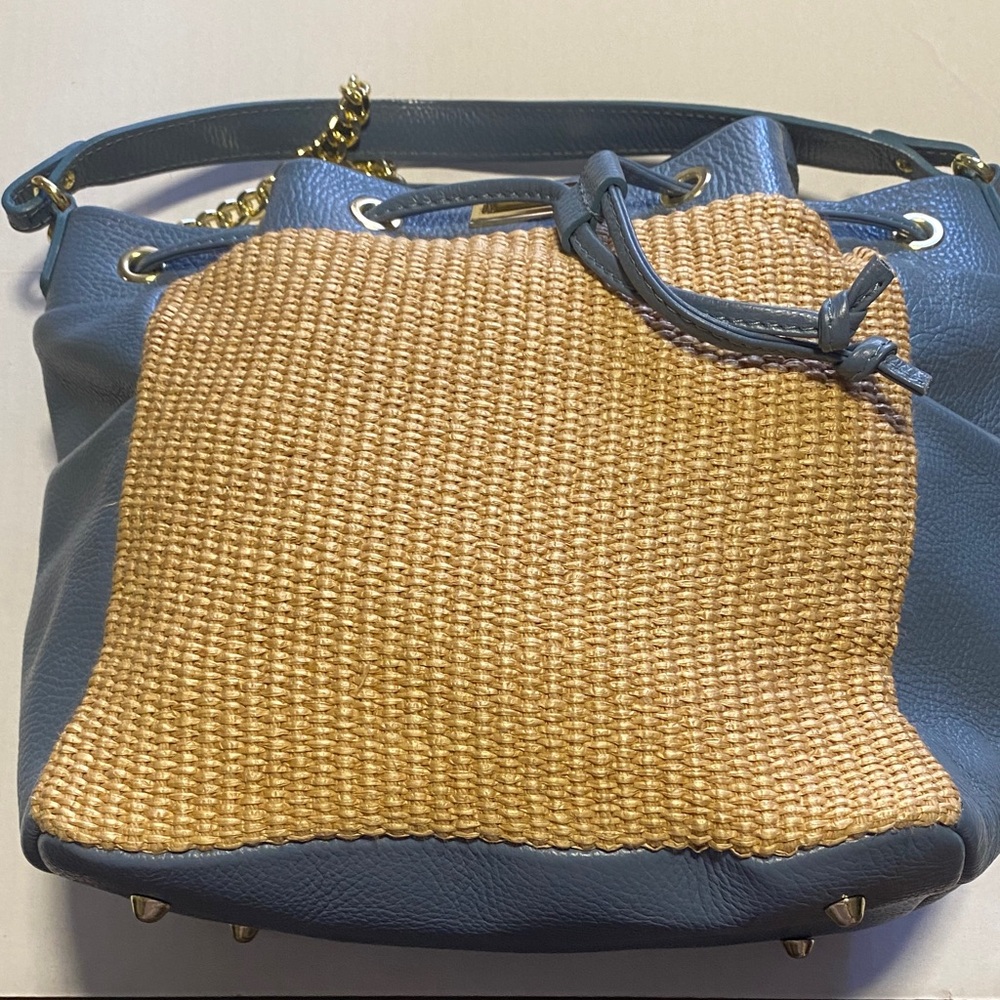 Unica Firenze Italian Leather Straw Bag